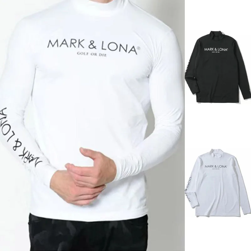 

MALBON Golf Mark & Lona Summer Golf T-shirt Women's Golf Clothing Men Golf Wear Shirts Long Sleeve Stretch Sports Men Golf Wear