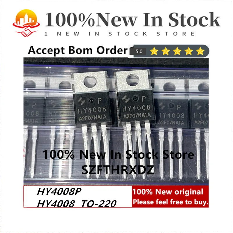 100% Новый оригинальный HY4008P TO-220 HY4008 TO220 MOSFET 80V 220A