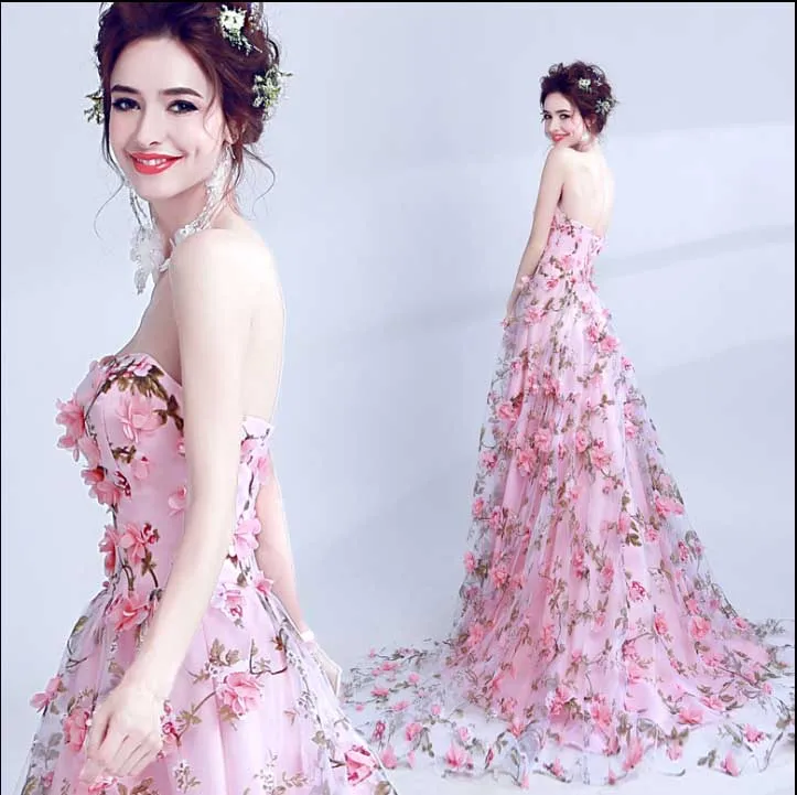 

2023 Custom Wedding Women Pink Strapless Ball Gown Evening Party Dress Unique Formal Dress Red Carpet For Lady Large Size 5XL