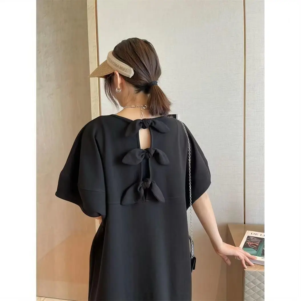 

2022 summer new round neck hollow dress women