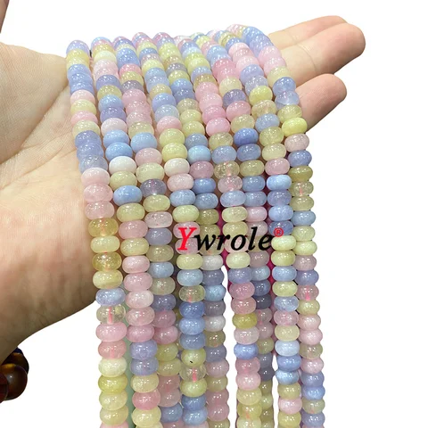 Натуральные бусины YWROLE Амазонит, Аквамарин, Лаванда, Халцедон 5x8 мм для браслетов