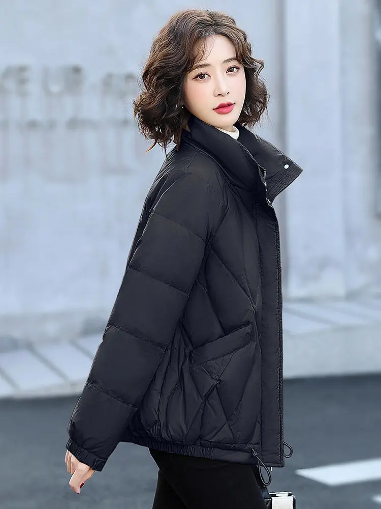 Женская короткая парка на молнии с хлопковой подкладкой