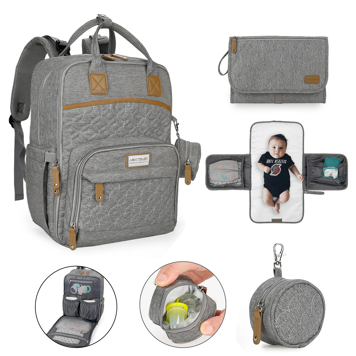 

Fashion Backpack Mommy Waterproof Outdoor Travel Diaper Bag For Baby Care Stroller Bag And Mom Bag For Newborn Baby toiletry bag
