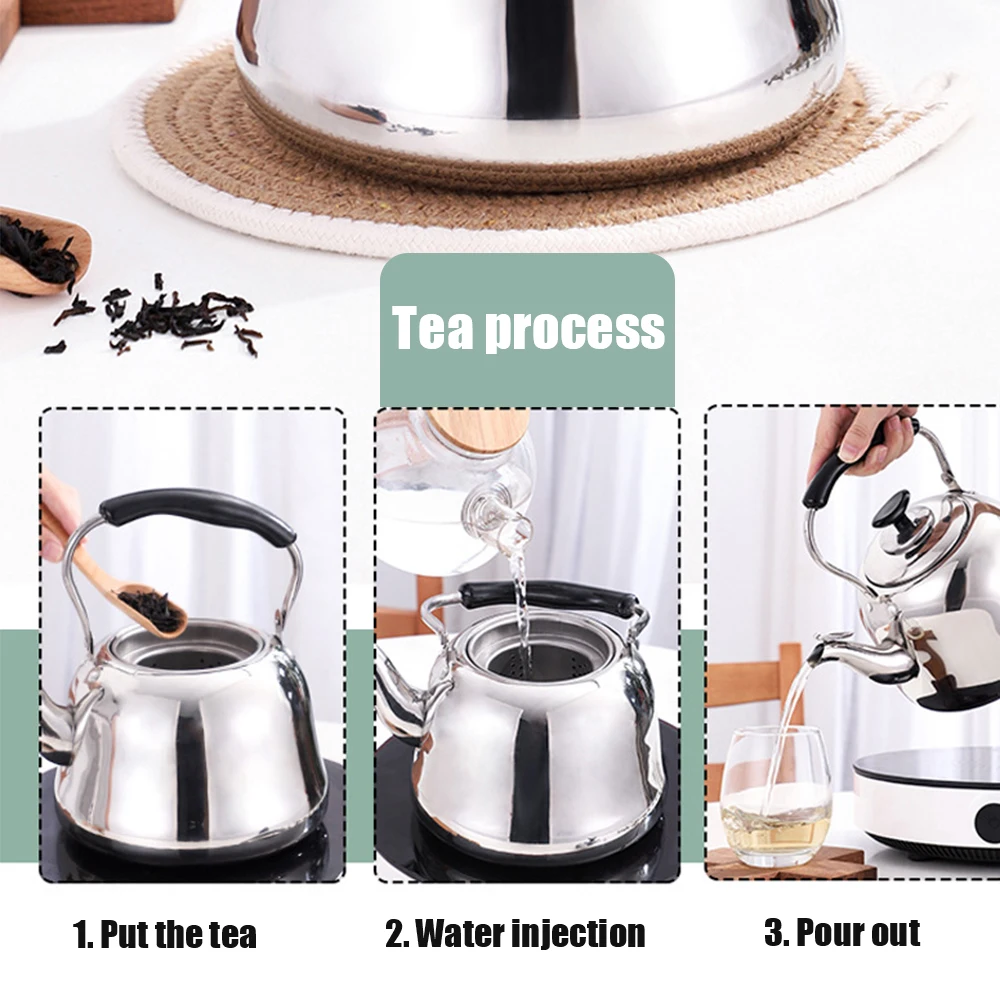 Большой Вместительный чайник толстый из нержавеющей стали контейнер для кофе