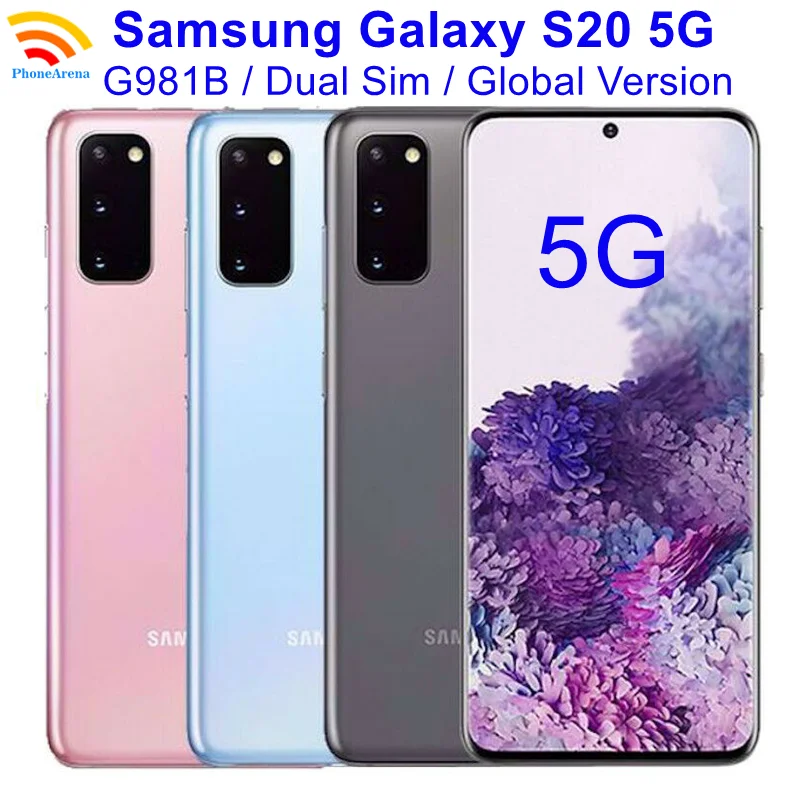 

Original Samsung Galaxy S20 5G G981B/DS95% NewGlobal Version Mobile Phone 6.2" ROM 128GB RAM 12GB Exynos 990 NFC Octa Core