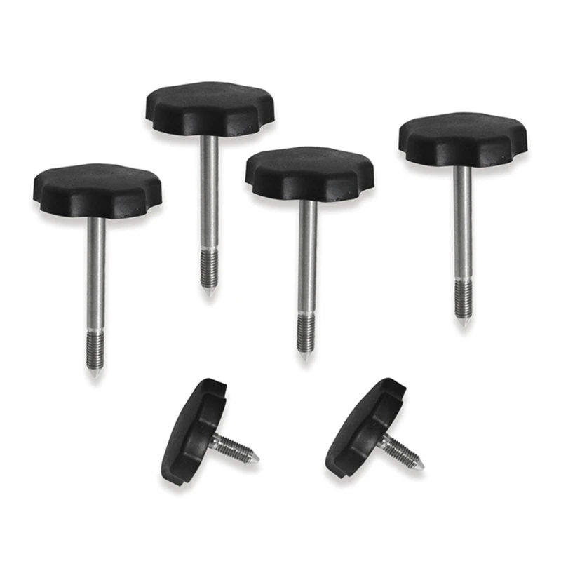 

Soft Top Roof Window Frame Surround Fastener Thumb Screws Nuts Knob Pins For JK 6EA 4 Door 2007-2018 (2 Short + 4 Long)