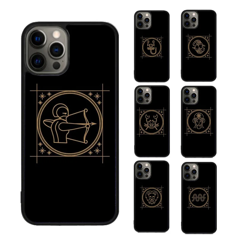 Чехол для телефона со знаками зодиака iPhone SE2020 15 16 14 13 Pro Max Coque 12 11 Apple 8 PLUS 7 6S fundas