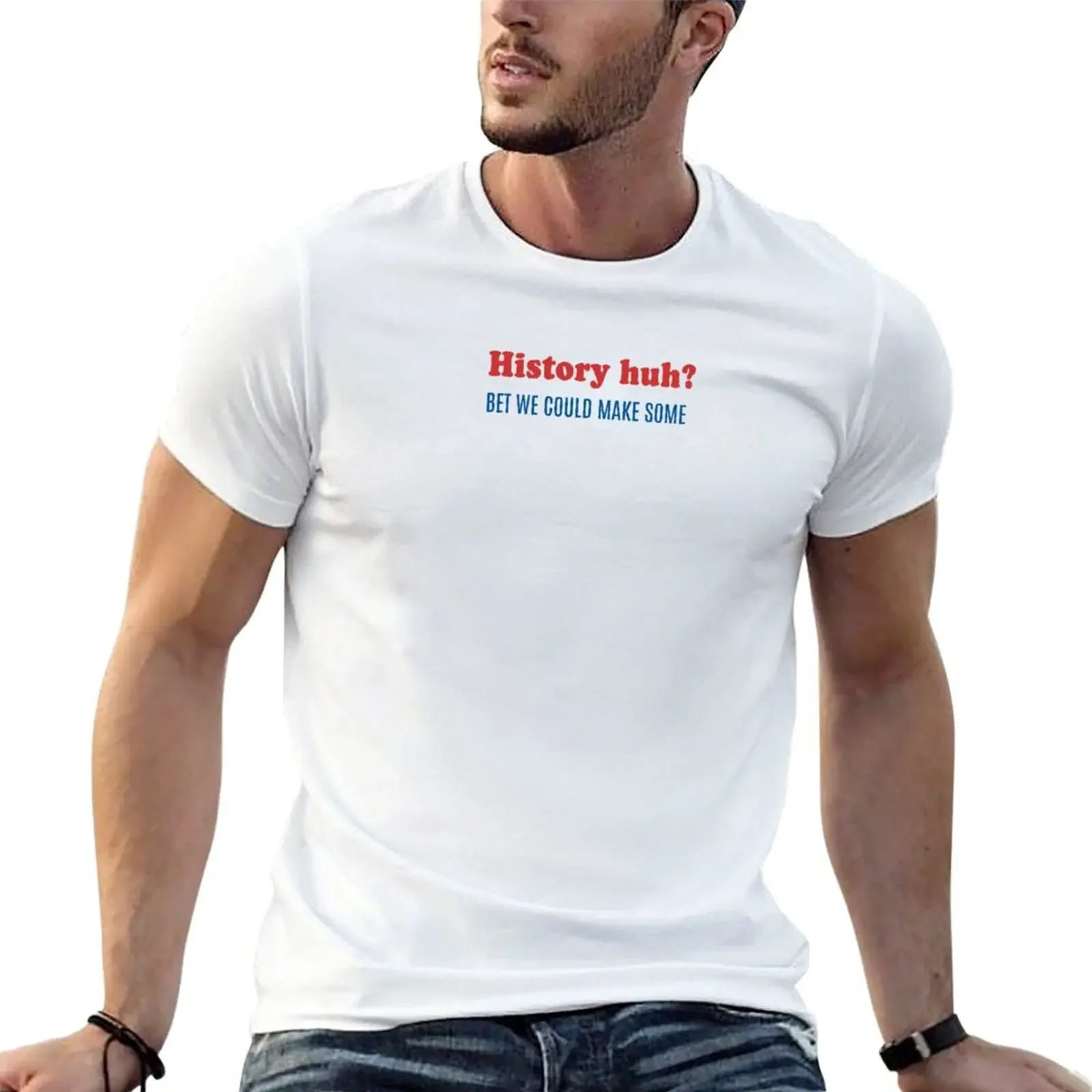 Новый Красный Белый и Королевский Синий История huh? Ставьте мы could make some T-Shirt