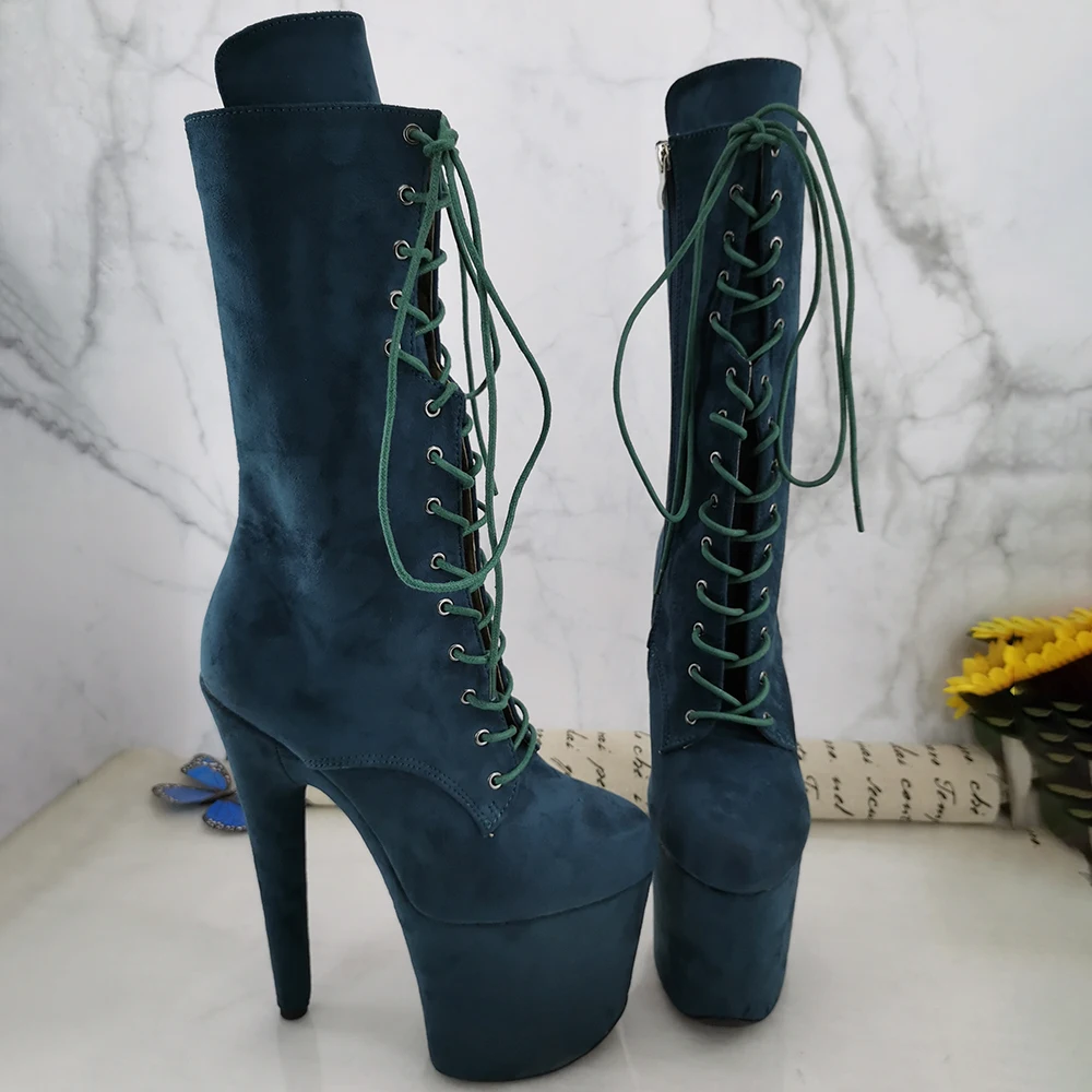 Leecabe  20CM/8inches Pole dancing shoes High Heel Pole Dance boots