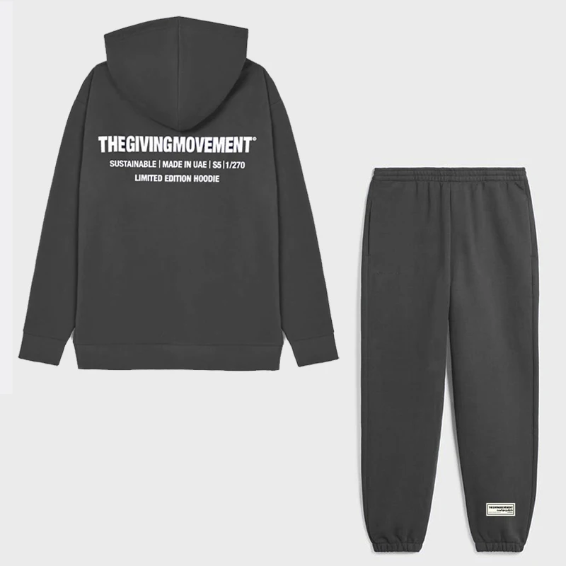 

TGM 100% Cotton Men's Zip Hoodies Tracksuits Two Piece Sets Hooded Sweatshirts Track Pants Joggers Sweatpant Sweatsuits Clothing