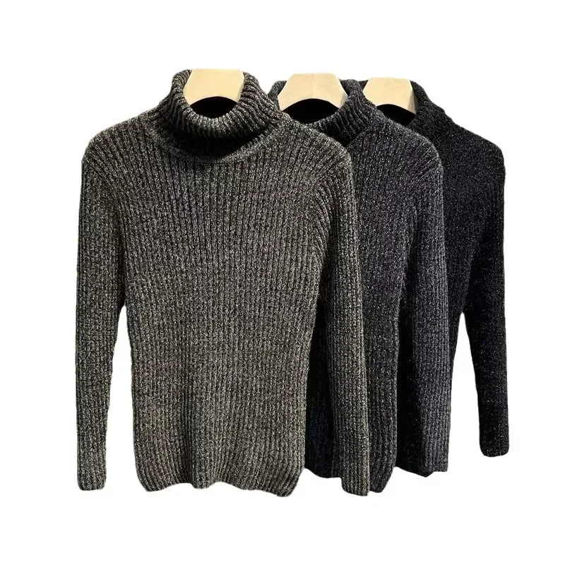 Новый мужской свитер-поло с воротником-поло/черепаховым воротником осень-зима 2023