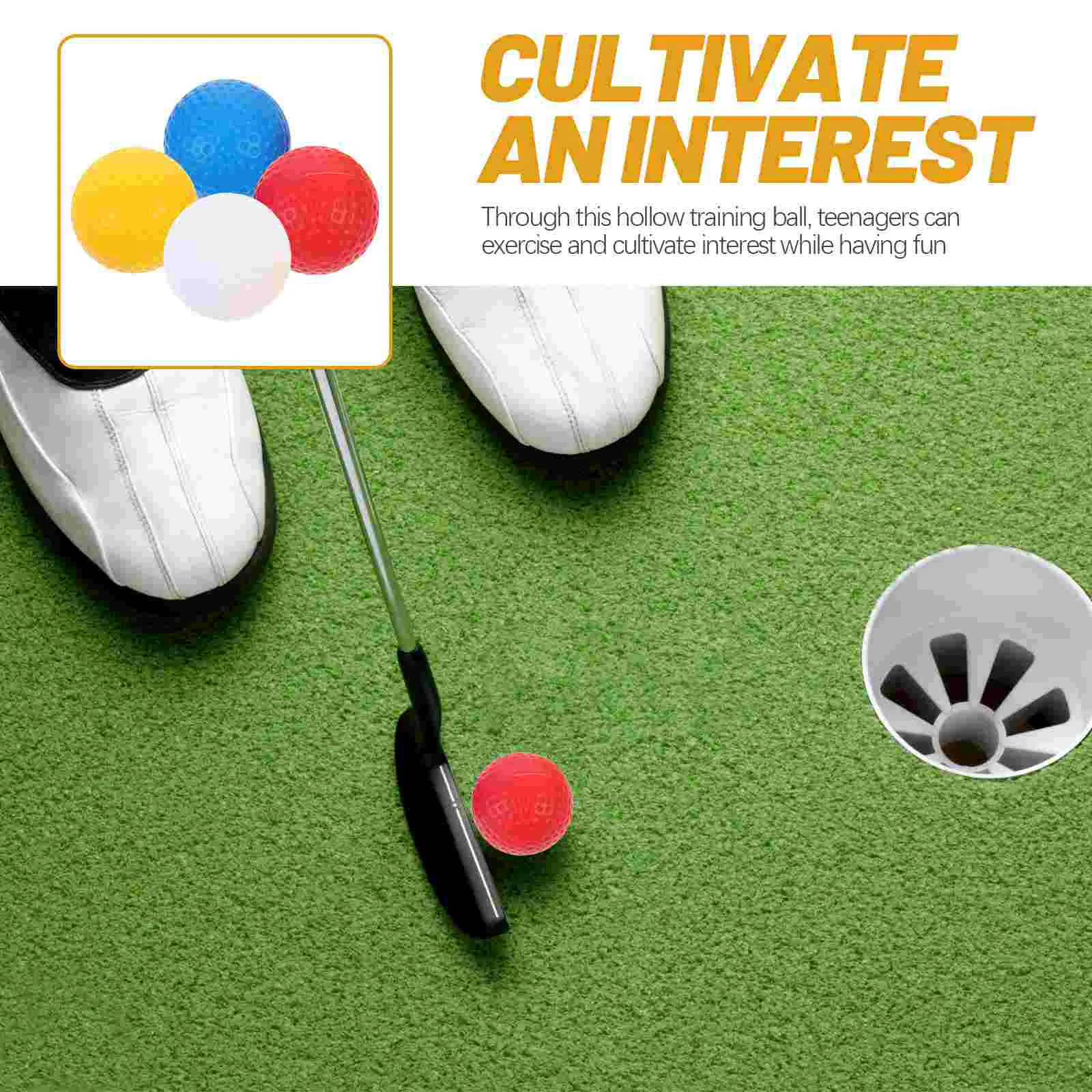 16 шт. тренировочный мяч с полыми отверстиями для гольфа человек-мисс игрушка игры
