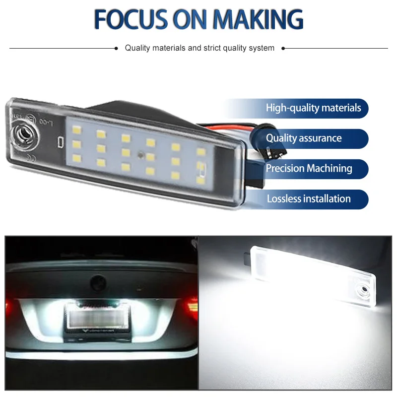 2 Шт. Светодиодные Фонари Номерного Знака Для Моделей Toyota- Harrier Hiace Kluger Highlander Land