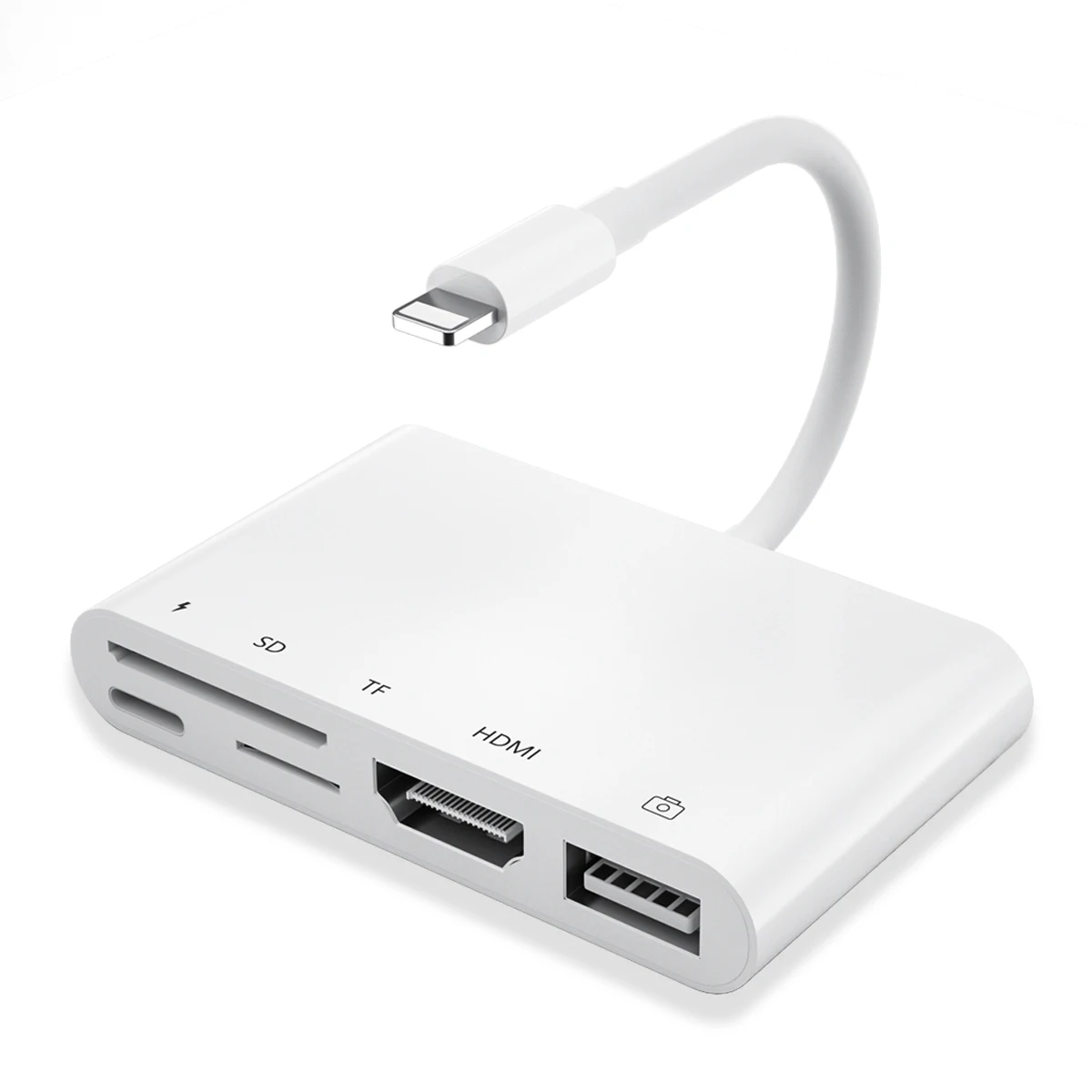 Lightning To 1080P HDMI Cable USB SD TF Card Reader Digital AV TV OTG Adapter Hub For iPhone 13 12pro X XR XS 11Pro Max SE iPad