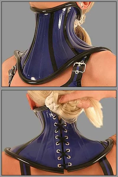 Латексный резиновый фиолетовый шейный кронштейн для косплея женский удобный