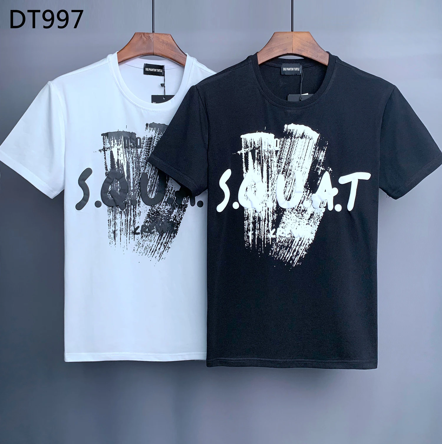 

DSQ PHANTOM TURTLE 2022 Summer New T-shirt Men Fashion Print 100% Cotton Tees Breathable Quality Tops DT997