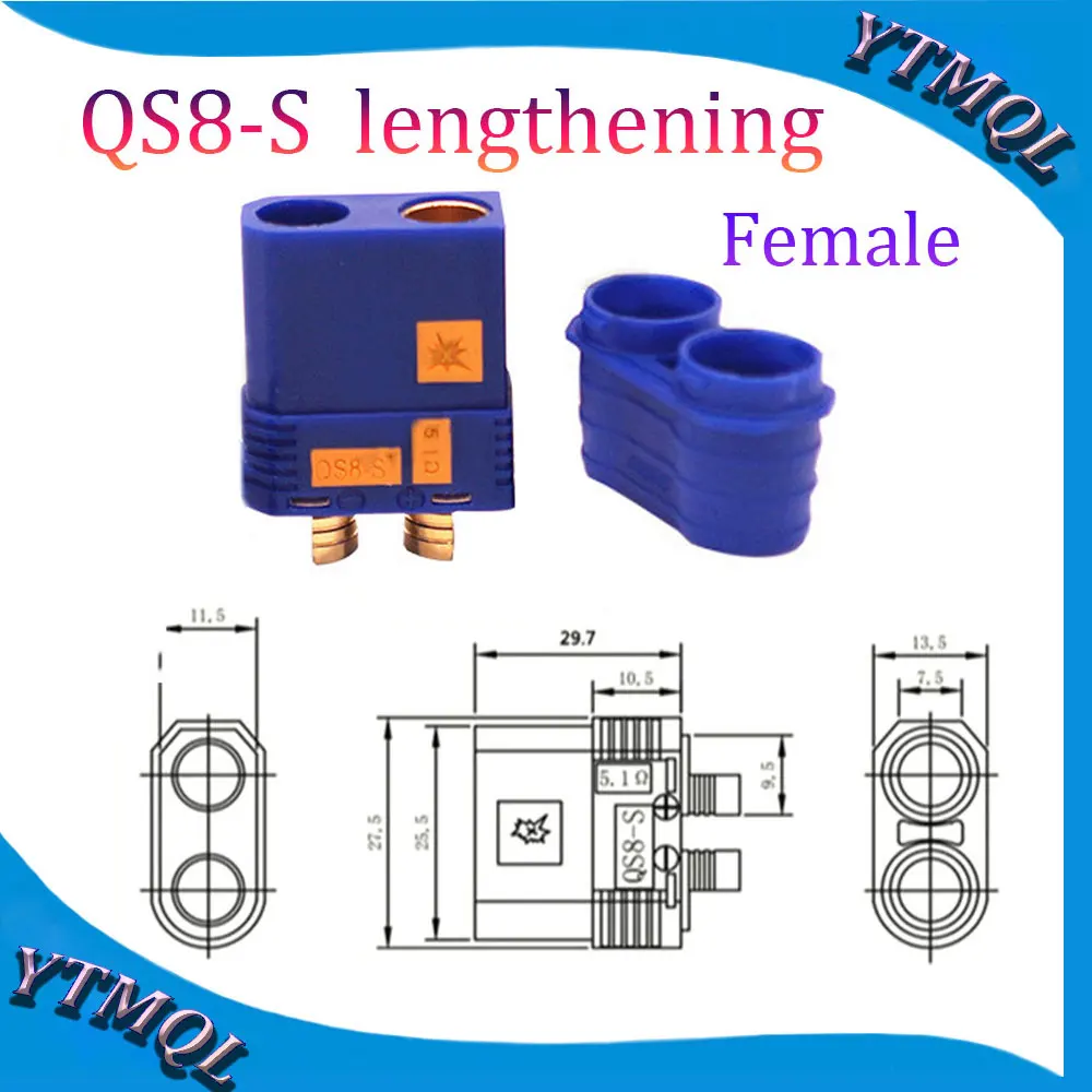 1 пара QS8-S сверхмощный аккумуляторный разъем с защитой от искрового золота