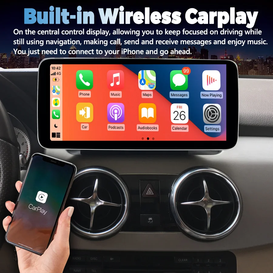 Мультимедийная магнитола для Benz мультимедийный видеоплеер на Android 13 с экраном 12 3