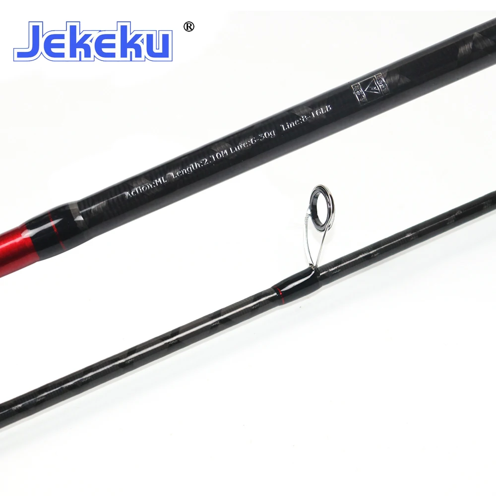 JEKEKU NEW Carbon Lure Fishing Rod 1.8m 1.98m 2.1m 2.4m 2.7m ML 2 Sections Fishing pole 6-30g 8-16LB 2 Sections Fishing Pole enlarge