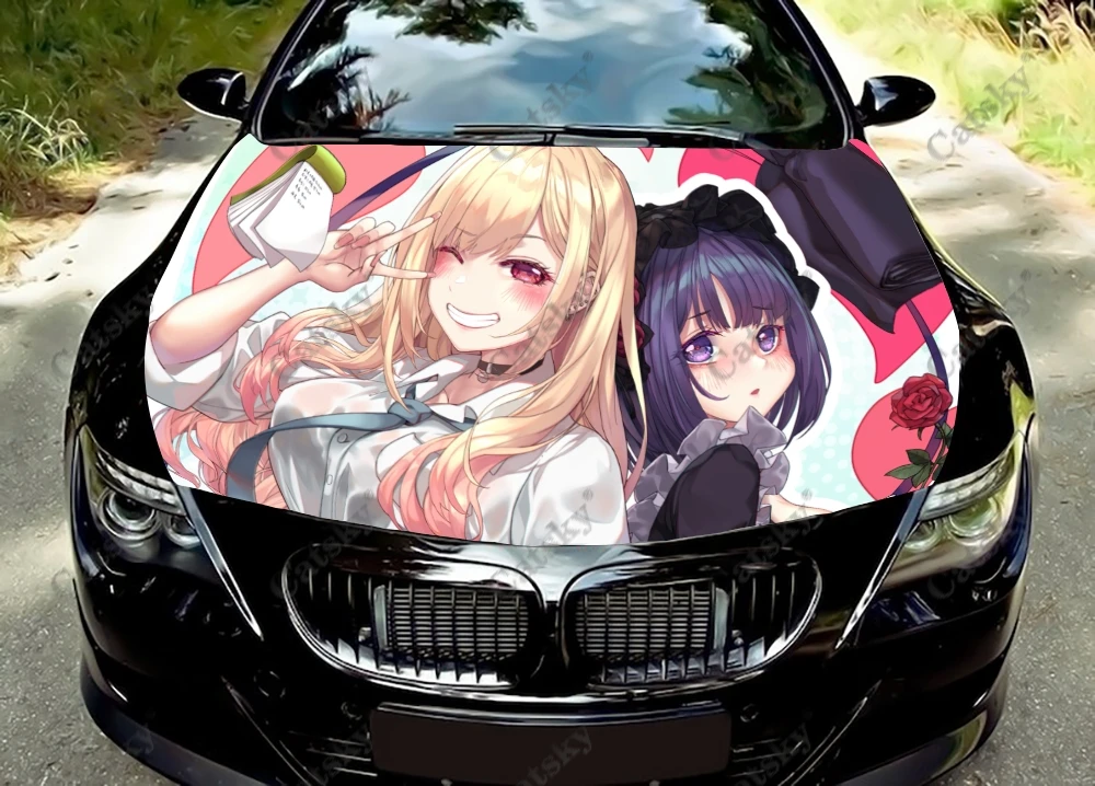 

My Dress-Up Darling anime Car Hood Decal Vinyl Sticker Graphic Wrap Decal Graphic Hood Decal for Most Vehicles Custom Graphics
