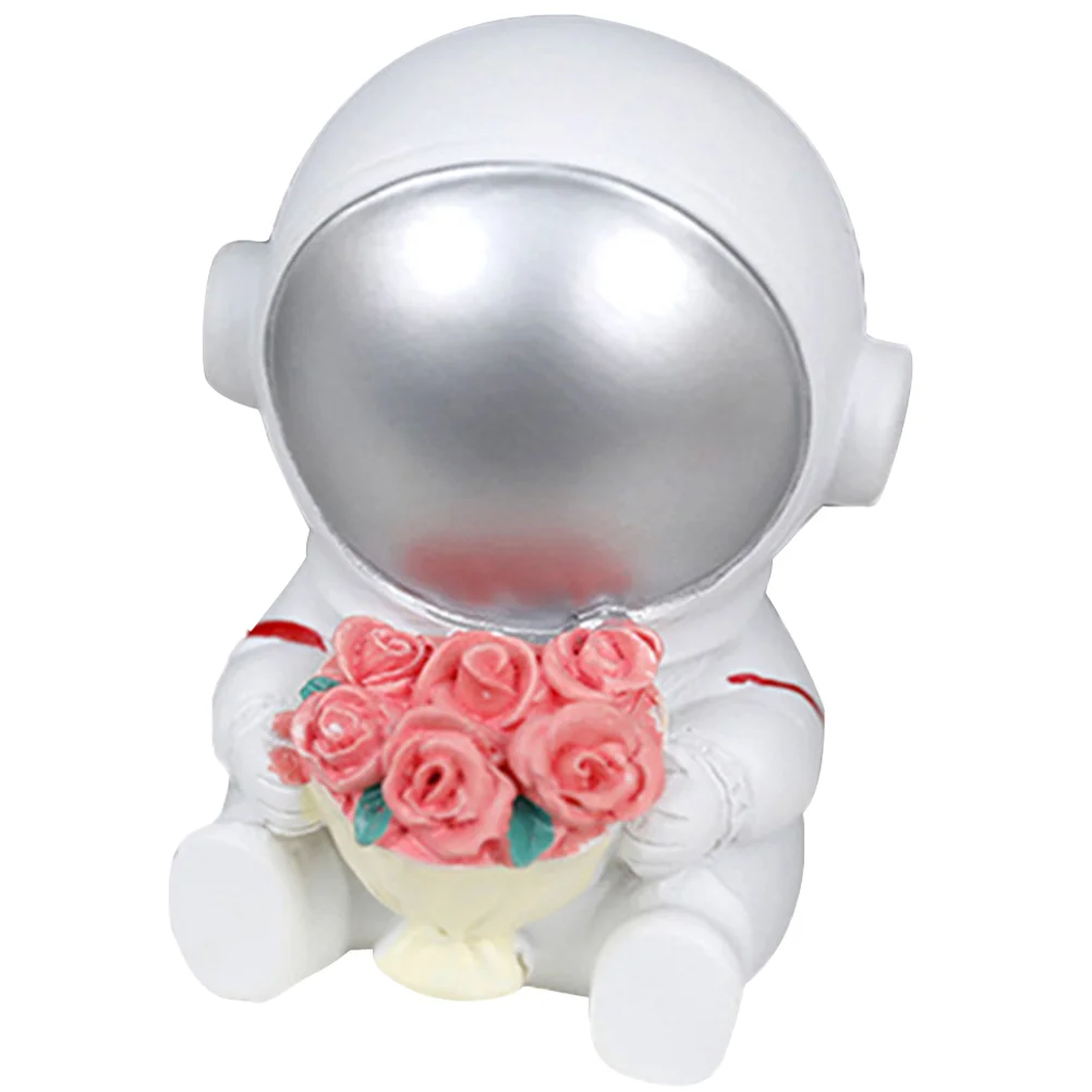 

Resin Figurines Home Adornment Tabletop Decoration Astronaut Decor Creative Figurines Astronaut Figurine Cake Decoration