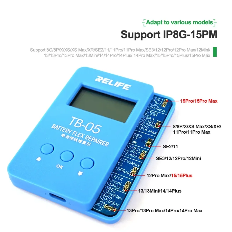 Инструмент для ремонта кабеля аккумулятора RELIFE TB-05 Комплект iPhone с простым