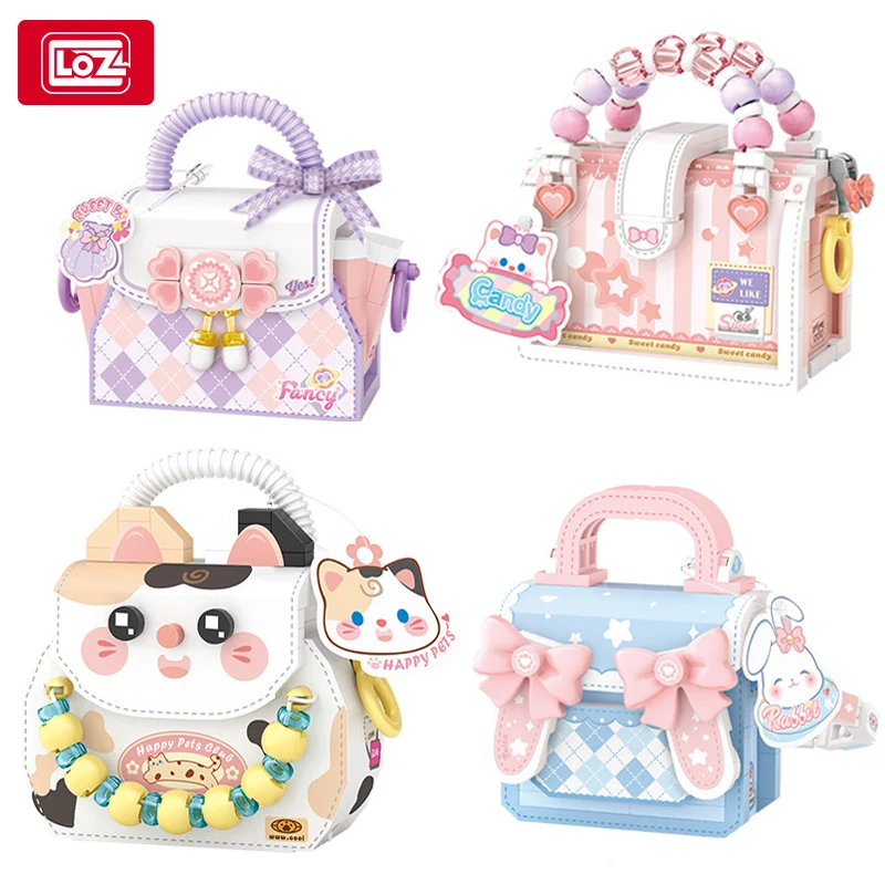 LOZ креативные микро строительные блоки милые сумки каваи набор животных и кошек