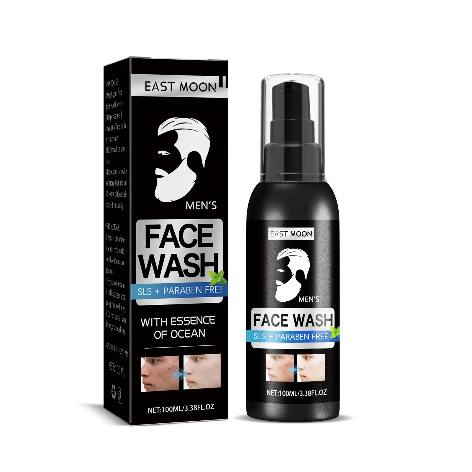 

Men's Facial Cleanser Acne Control Oil Control Moisturizing Deep Cleansing To Close Acne Blackheads Men's Skin Care Cleansing