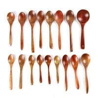 1pcs wooden spoon kitchen cutlery coffee spoon honey milk cutlery long handle teaspoon soup spoon wooden spoon kitchen tools