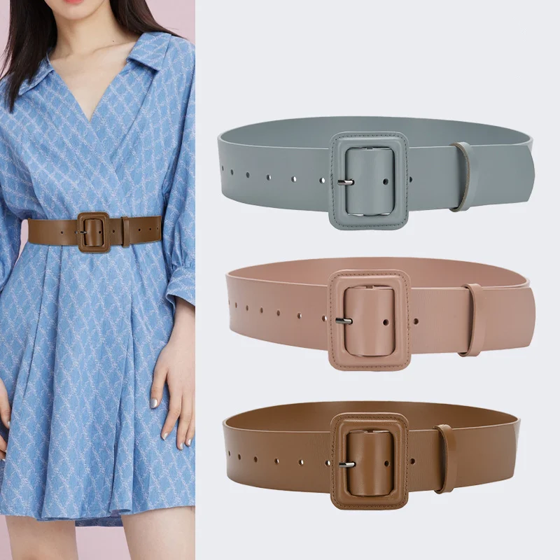 

Women Belt for Dress Leather Bowknot Wide Belts Simple Wrap Waistband Coat Corset Designer Luxury Brand Cummerbunds Waistbelt