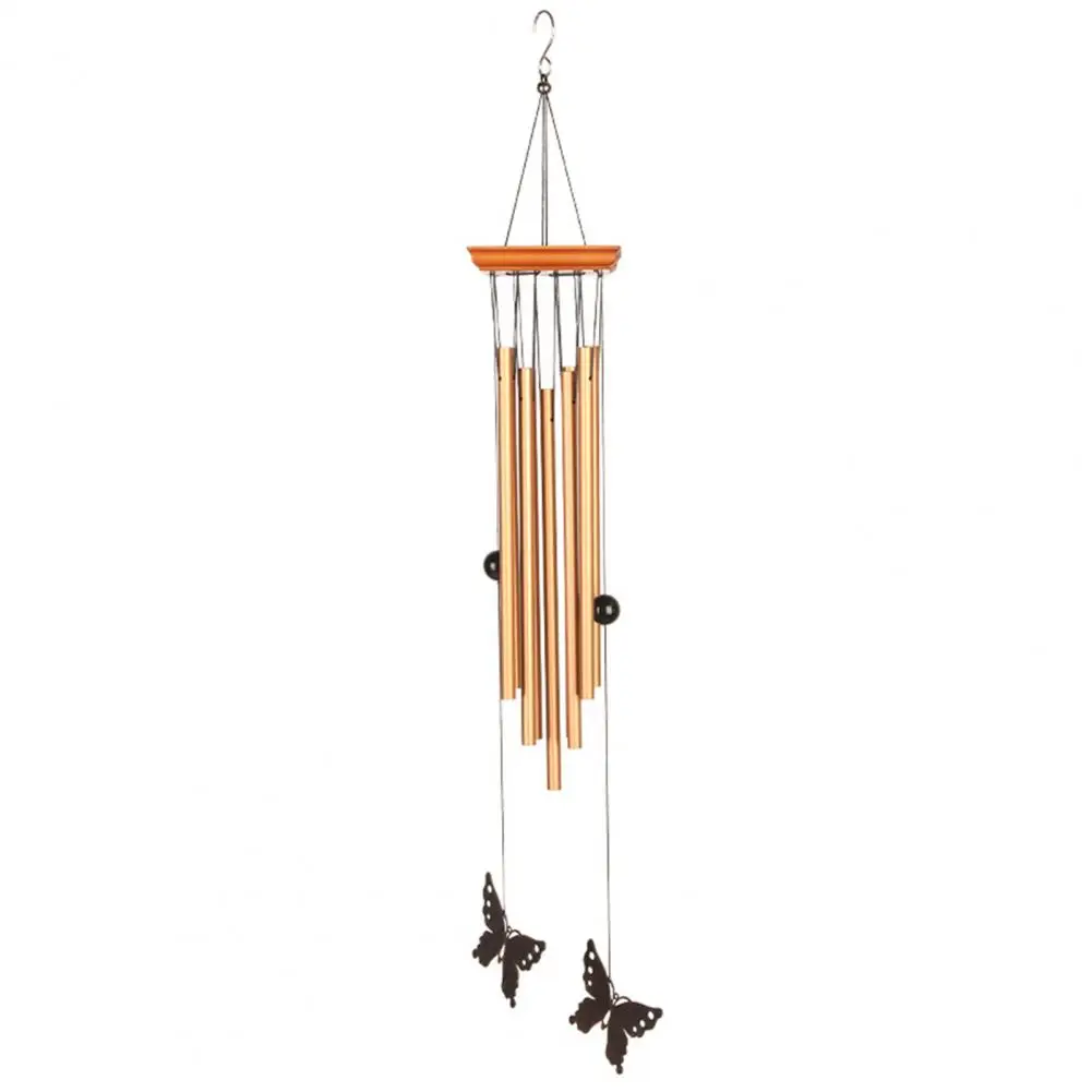 

Butterfly Wind Chimes Backyard Wind Chimes Aluminum Tube Wind Chime Outdoor Garden Decor with Butterfly for Housewarming