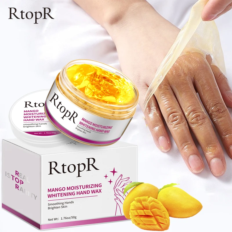 

RtopR Mango Tear Hand Wax Whitening Skin Hand Mask Repair Exfoliating Callus Film Anti-aging Hand Cream 50g
