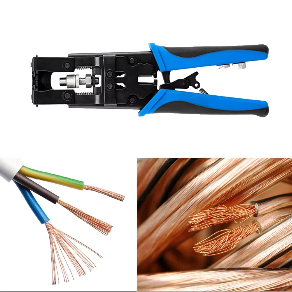 

Coaxial Cable Crimper Cutter BNC/RCA/F Crimp Connector Cable Wire Stripper Pliers Pressing Clamp Crimping Tools