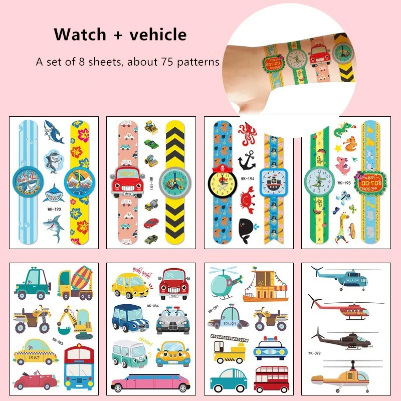 Набор цветных татуировок русалка для лица Временные татуировки детей наклейки