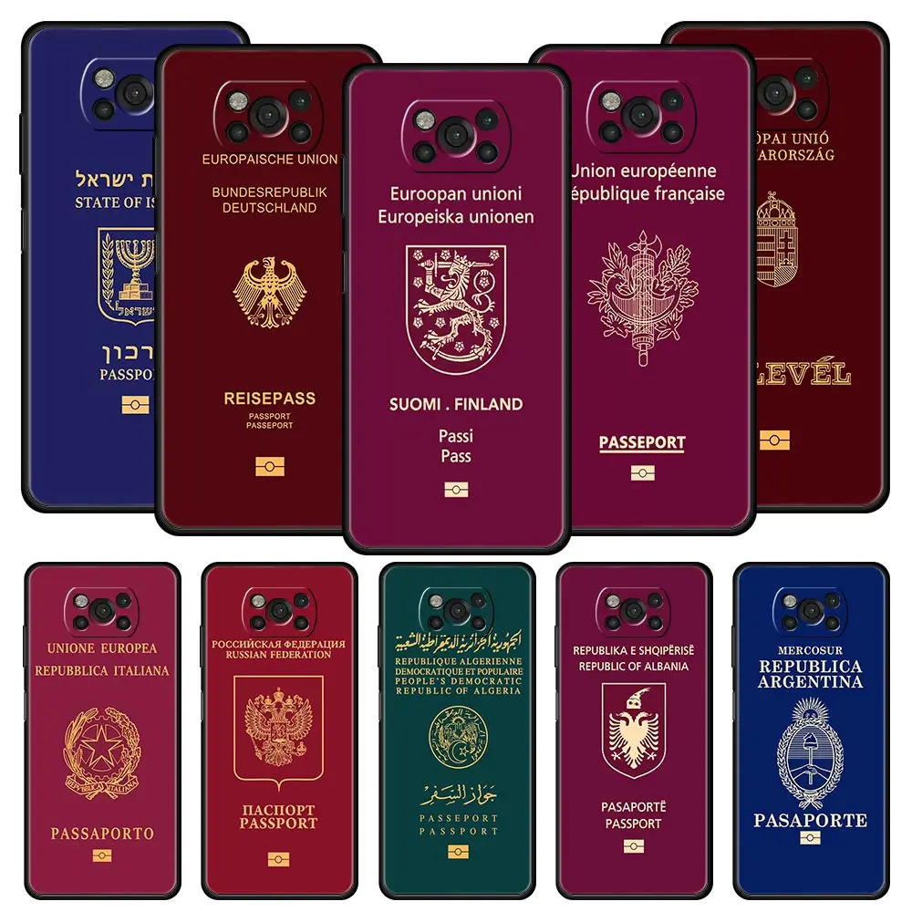 

Algeria Russia flag Passport Case For Xiaomi Mi Poco X3 NFC M3 F4 F3 M4 X4 5G Note 10 12 Lite 11 11T 10T 11X 13 12T Pro 9T Cover