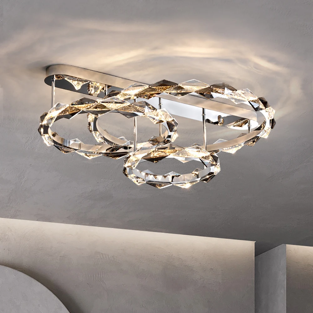 

Luxury K9 Crystal Ceiling Lamps for Master Bedroom Living Room Modern Chandeliers Ceiling Lights Home Decoration Lighting