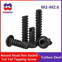 m2 m2 6 black 8 8carbon steel button head hex socket cap cutting tail self tapping screw hexagon socket round head screws