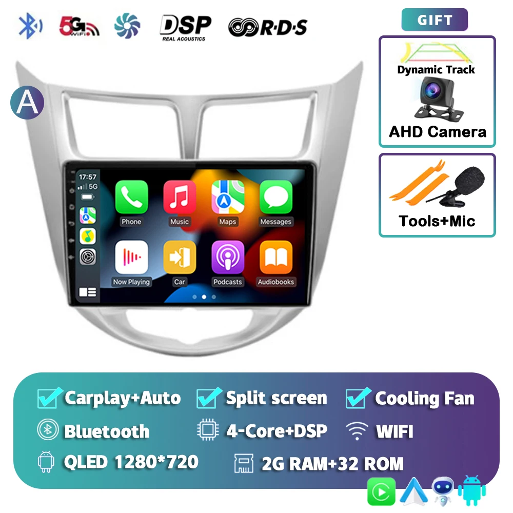 

Android 15 Автомобильный радиоприемник с навигацией Мультимедиа для Hyundai Solaris 2010-2016 Carplay Auto DVD Видео Стереоплеер 2Din Snapdragon