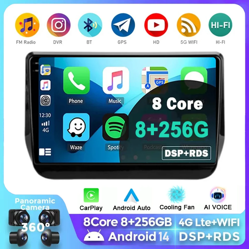 Автомагнитола Carplay на Android 14 для Hyundai H1 2 Grand Starex TQ 2017 - 2022 4G Мультимедийный