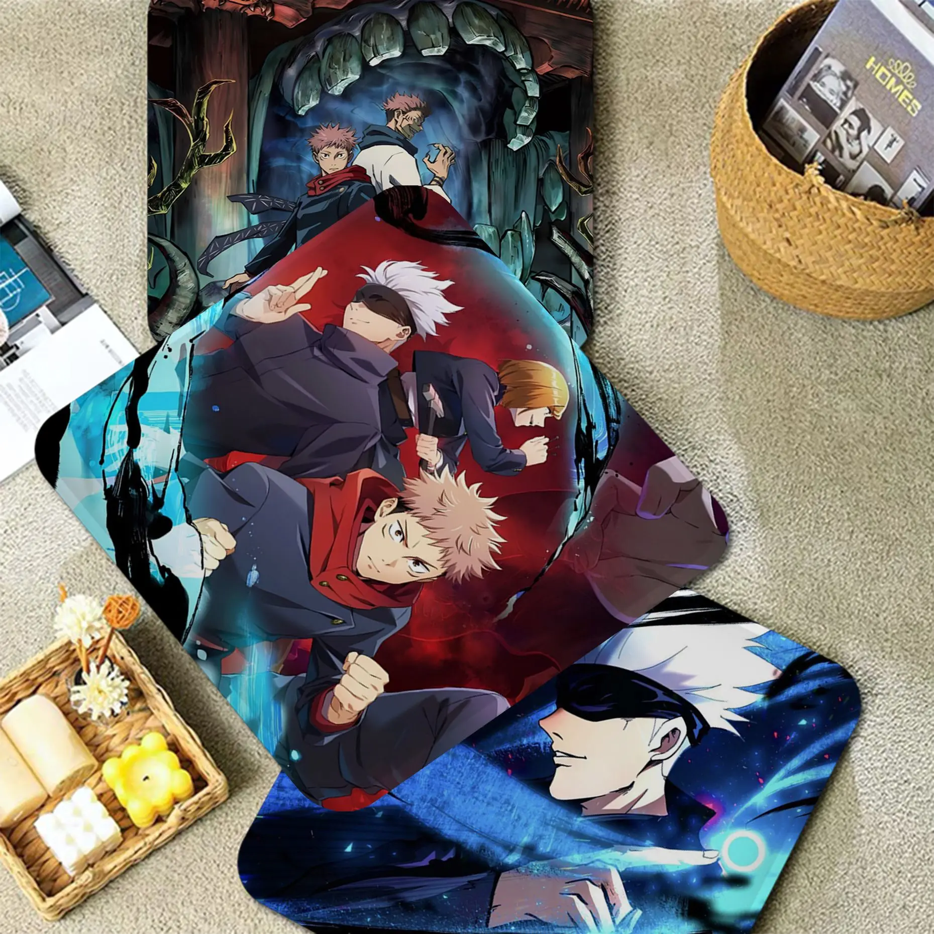 

Jujutsu Kaisen-S Nordic Printing Chair Cushion Soft Office Car Seat Comfort Breathable 45x45cm Stool Seat Mat