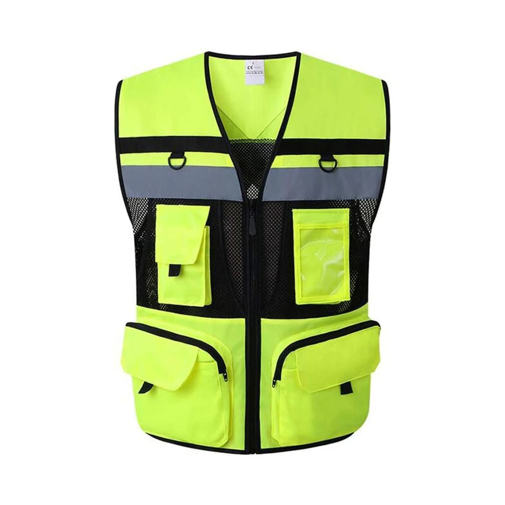 

Cloth Stay Safe And Seen With Mesh High Visibility Vests Reflective Safety Vest With Multi-pockets