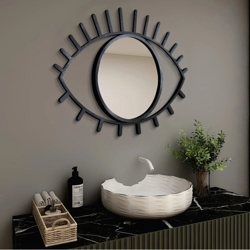 

Sticker Makeup Wall Mirror Bathroom Smart Design Appearance Shower Wall Mirror Irregular Cute Espejo Apartment Decoration HY50W