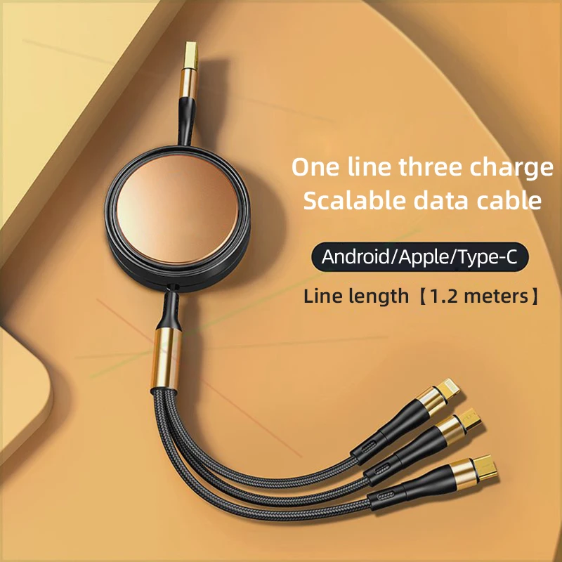 Кабель для быстрой зарядки Land Rover Range Evoque Velar Defender Discovery Freelander 3-в-1 Micro Data Wire USB Type C 100