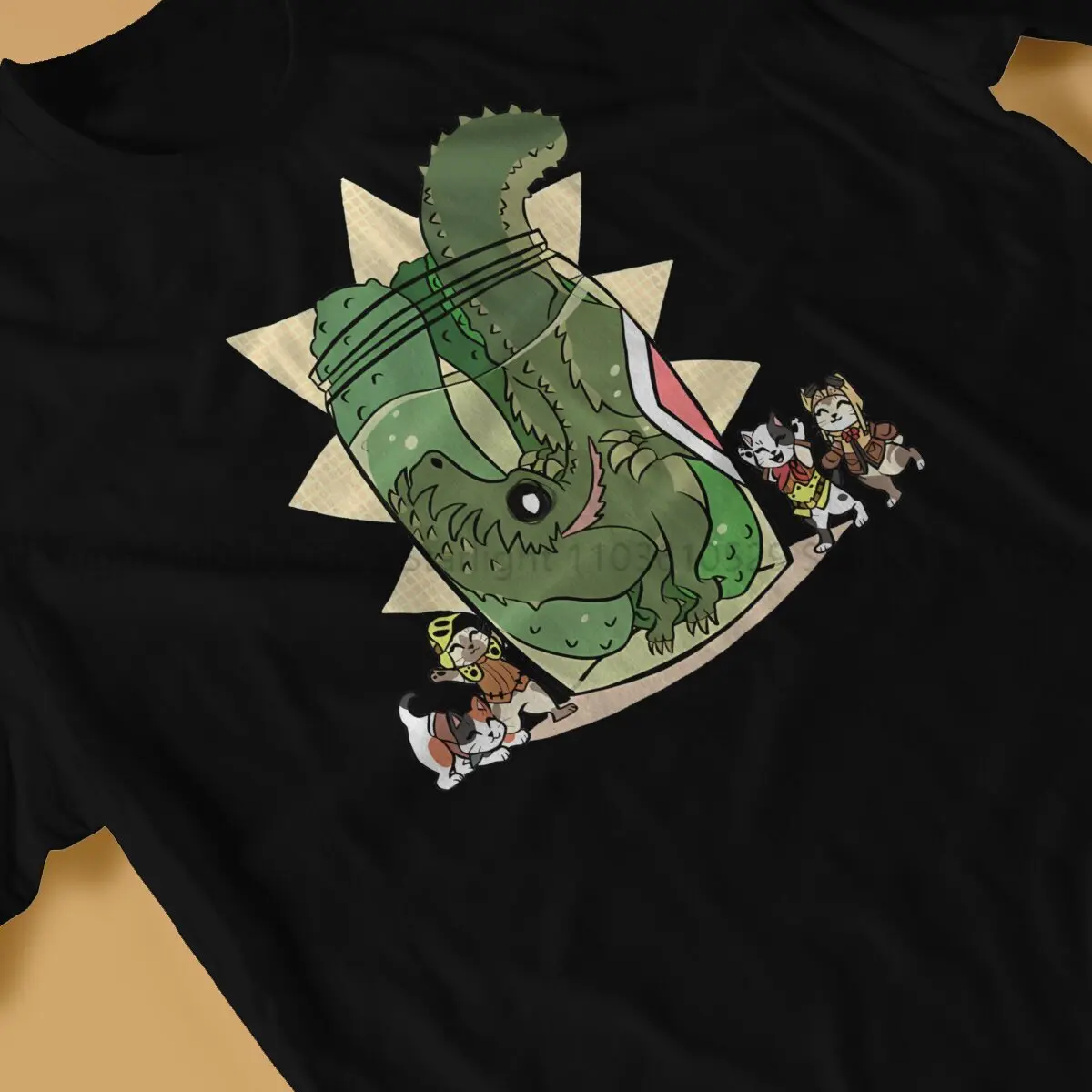 Новейшая футболка Monster World Hunter для мужчин с круглым вырезом отличительный подарок