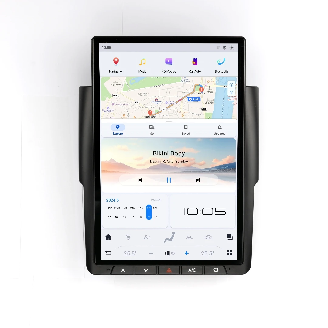 Вертикальный экран 14 4 дюйма Android 13 для Dodge RAM 1500 2013-2018 автомобильное радио