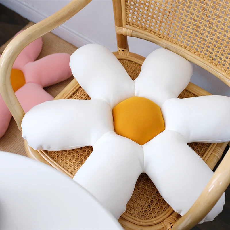

INS Nordic Decor Pilllow 6 Petals Daisy Flower Room Bedside Sunflower Shape Cushion Girly Chair Seat Tulip 60CM