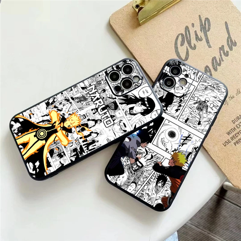

Japanese NARUTO Anime Phone Case For Funda iPhone 11 12 13 Pro Max 12 13 Mini X XR XS Max 6 6s 7 8 Plus Coque Carcasa