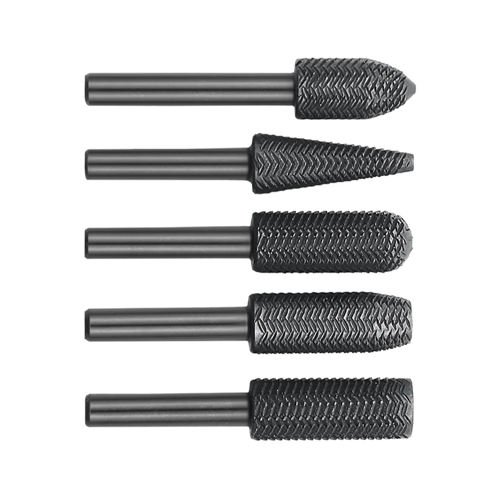 

5Pcs Set Rotary Rasp File Steel File Router Grinding Burr 6mm Shank Grinding Tool Metal Derusting Deburring And Reaming