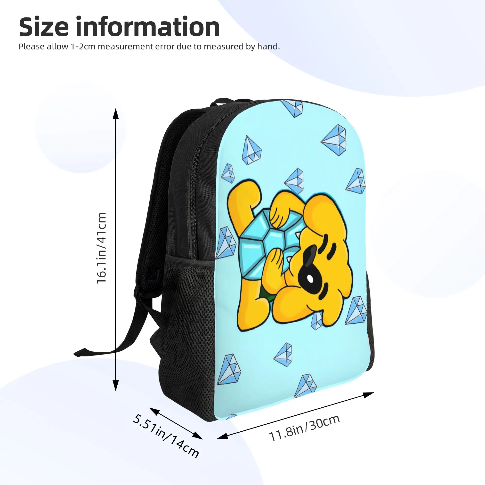 Фото Рюкзак Kawaill Compadretes Mikecracked, туристические рюкзаки для женщин и мужчин, дизайнерские школьные сумки с узором, милый рюкзак. №5