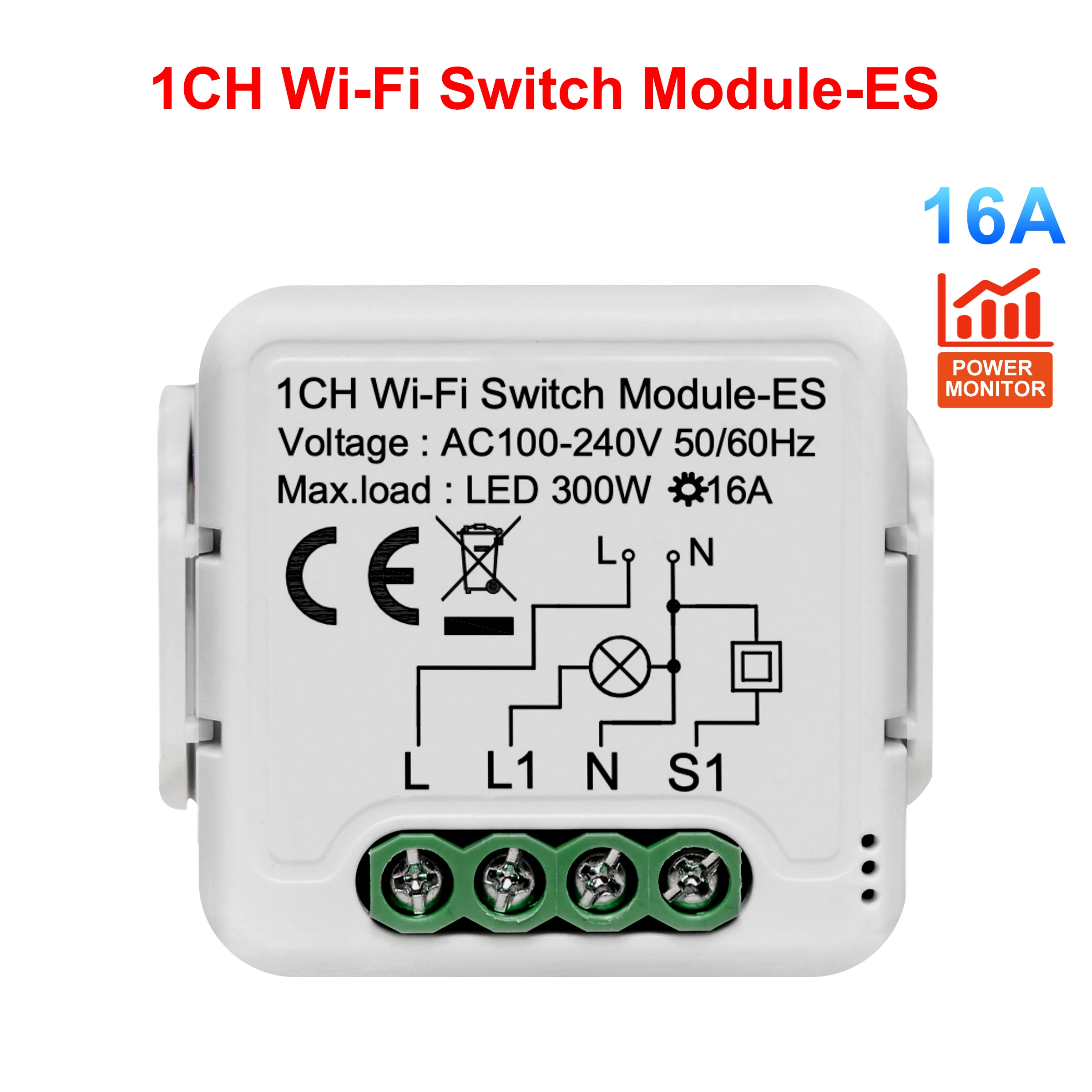 

GIRIER Tuya умный выключатель с датчиком энергии 16А